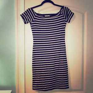 Black&cream striped dress